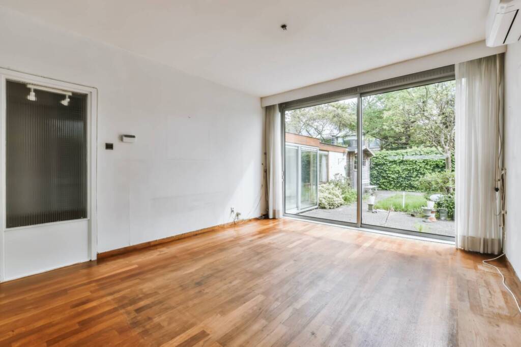 Luxury room with parquet floor
